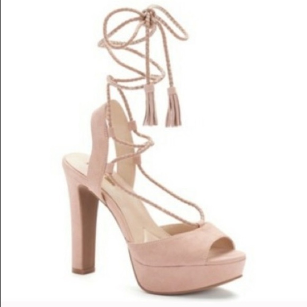 Jennifer Lopez Pink Strappy Heels